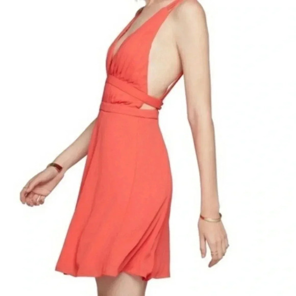 Fame and Partners Strappy Open Back Mini Dress Size 4 - Picture 2 of 9